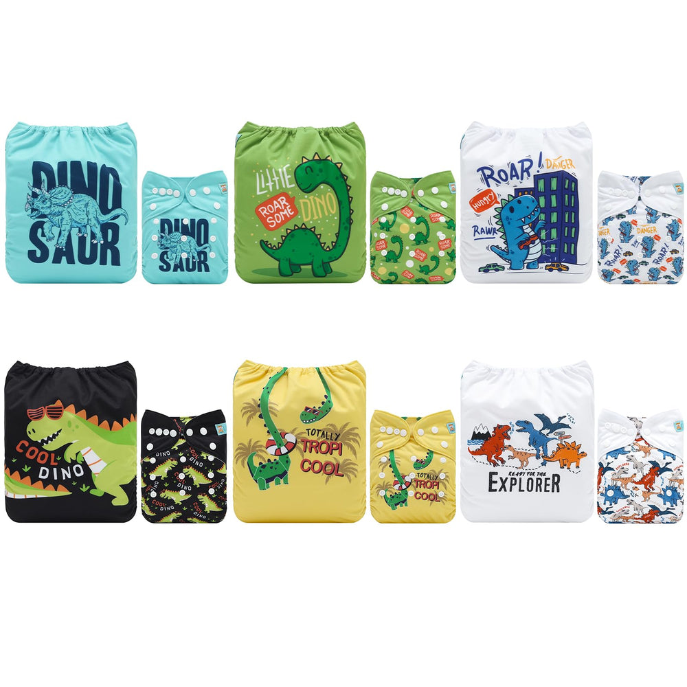 ALVABABY six-diaper-pack: reusable design for eco-friendly baby care on the go