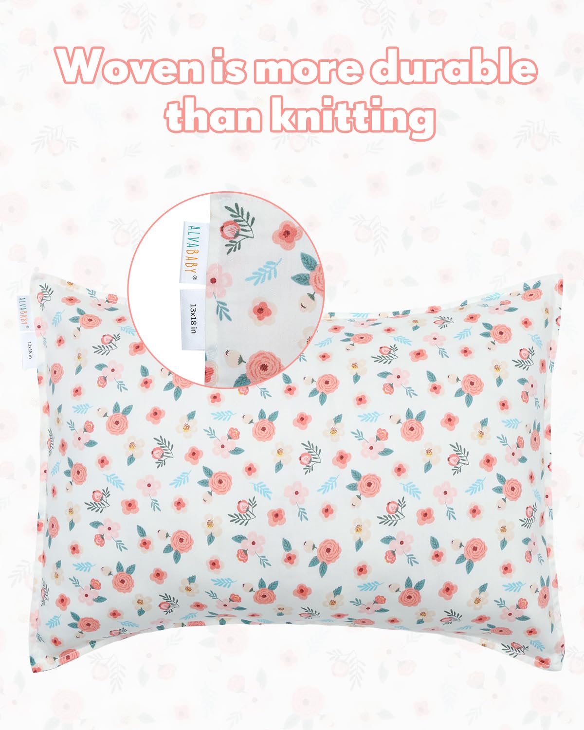 ALVABABY travel pillow cover sized 13x18 12x16 keeps kids comfortable on trips.