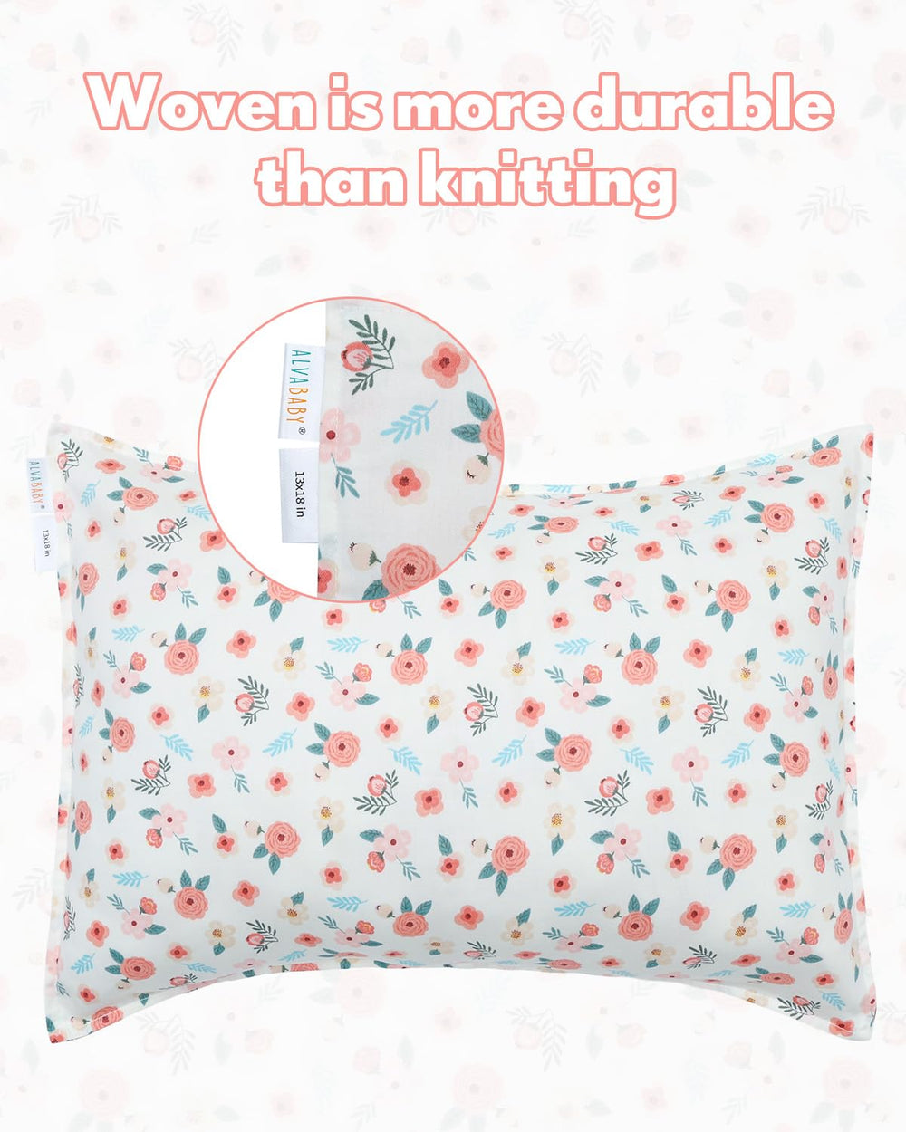 ALVABABY travel pillow cover sized 13x18 12x16 keeps kids comfortable on trips.