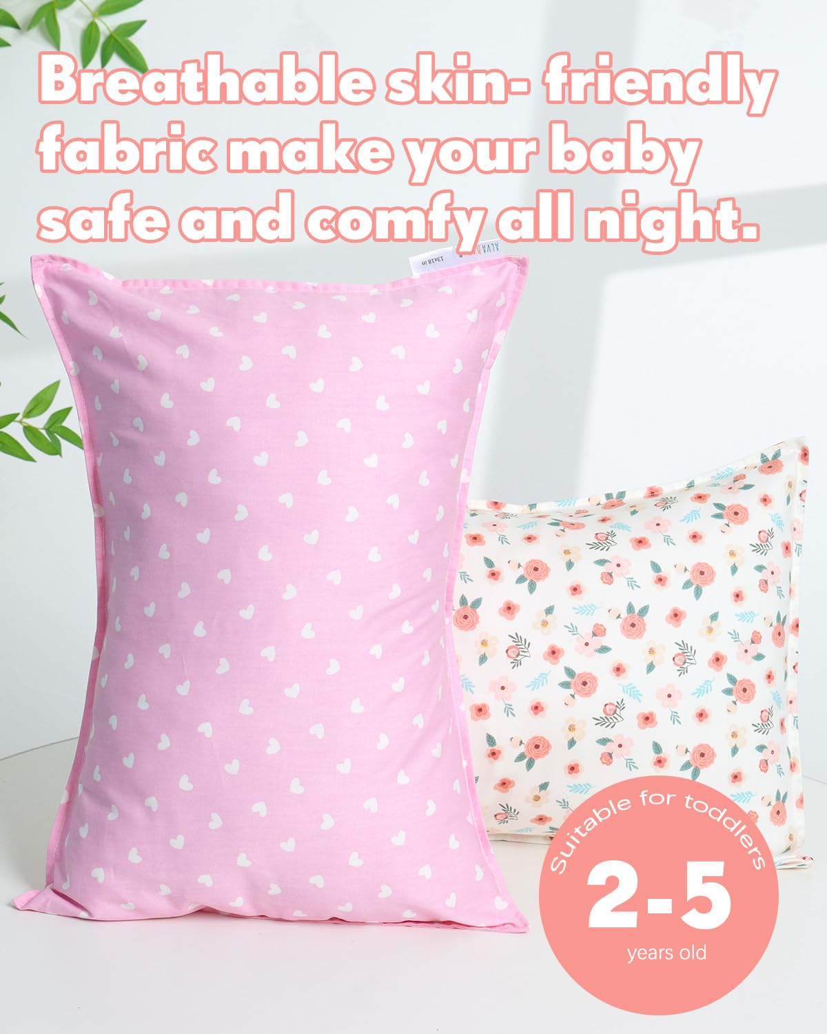 ALVABABY unisex toddler pillowcase fits boys and girls for flexible use.