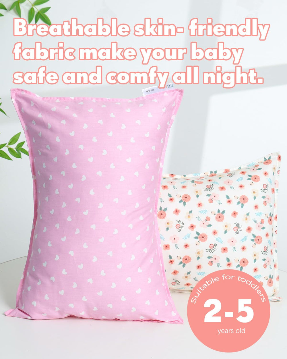 ALVABABY unisex toddler pillowcase fits boys and girls for flexible use.