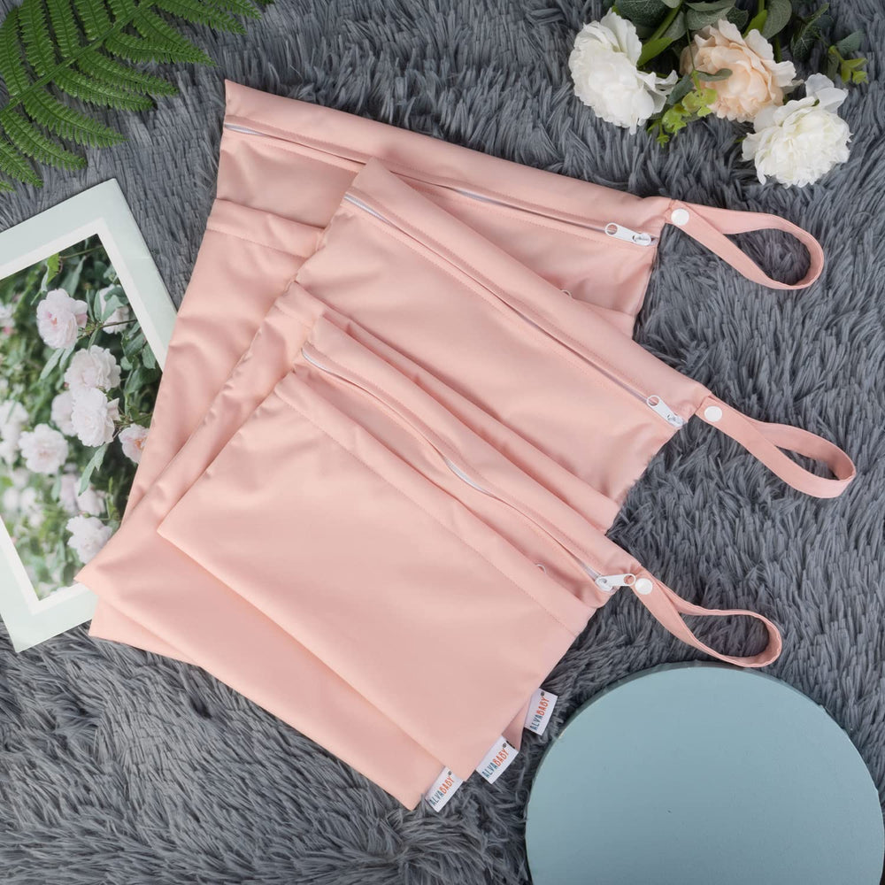 ALVABABY cosmetics bag pink section offers organization for cosmetics and toiletries