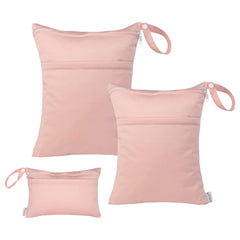 ALVABABY wet-dry bag large pink with ample space for diapers and clothes on trips