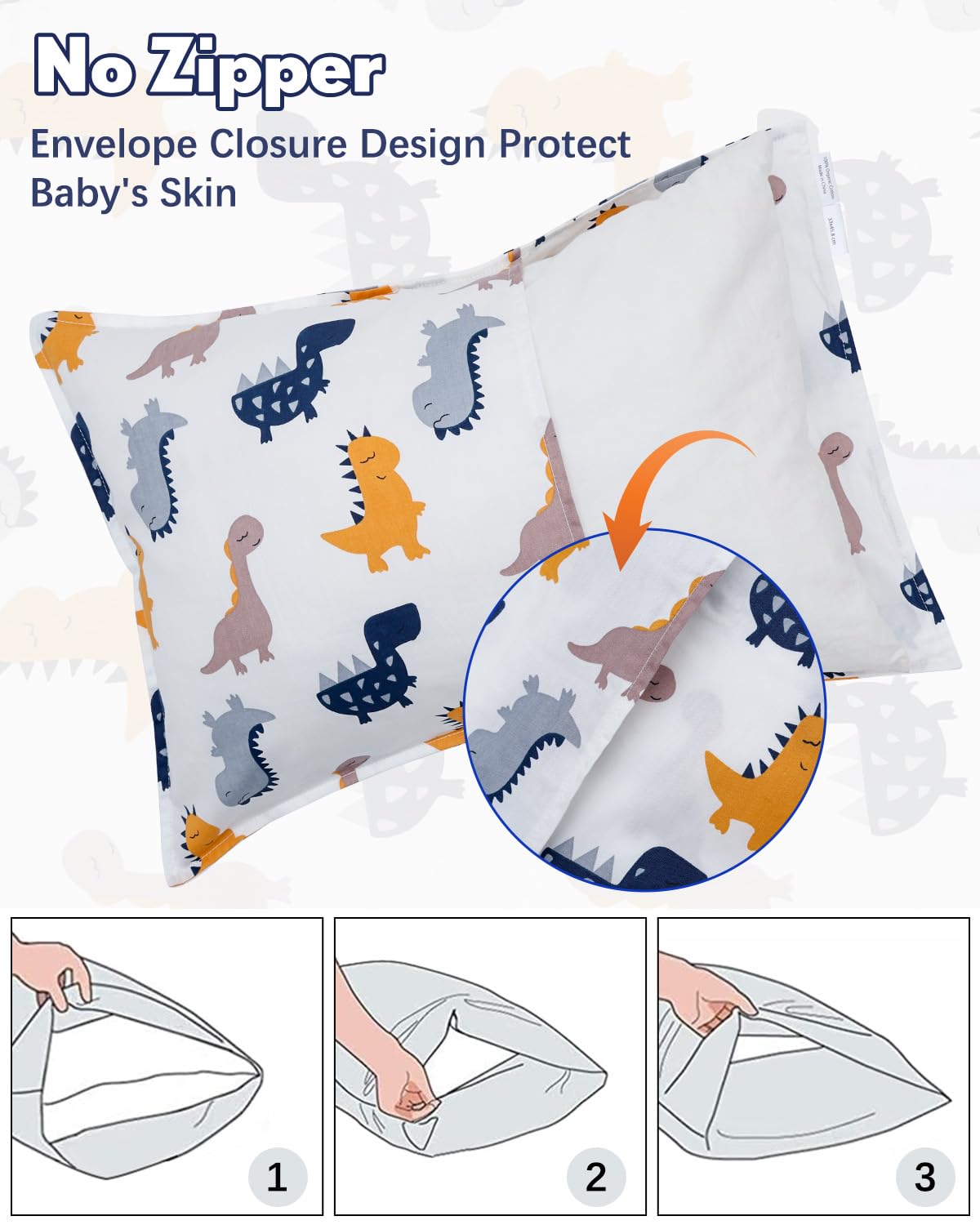 ALVABABY 12x22 travel-friendly pillowcase fits travel pillows