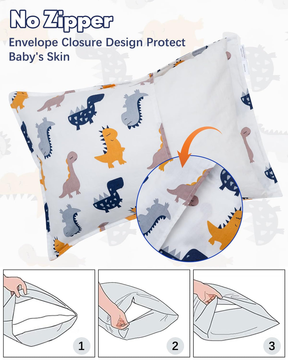 ALVABABY 12x22 travel-friendly pillowcase fits travel pillows