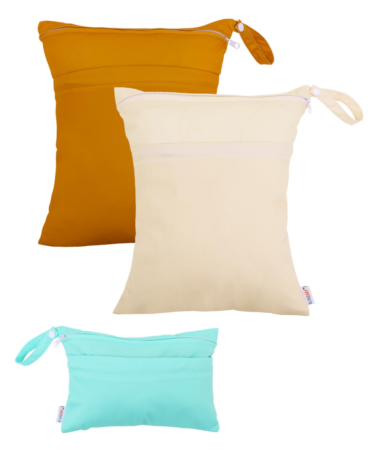 ALVABABY large wet-dry bag open shows roomy diaper capacity