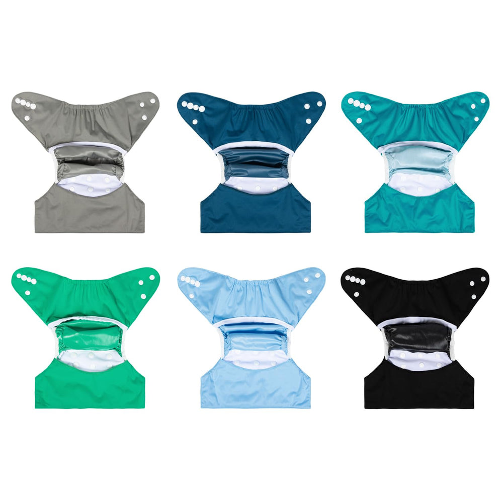 ALVABABY diaper covers side view highlighting secure leg gussets to prevent leaks.