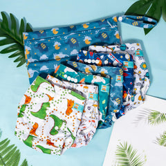 ALVABABY adjustable snaps illustrate size range for growing babies.