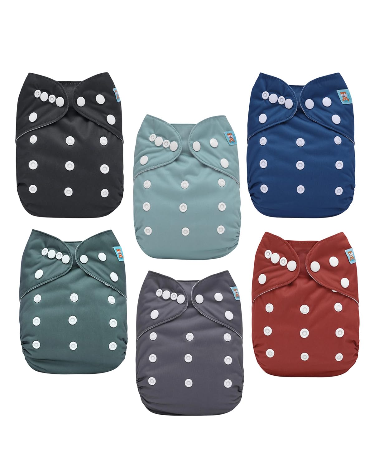 ALVABABY diaper pack with six reusable diapers for economical daily use