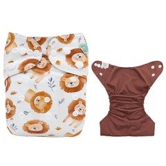ALVABABY diaper cover on a baby, soft and adjustable for a snug fit.