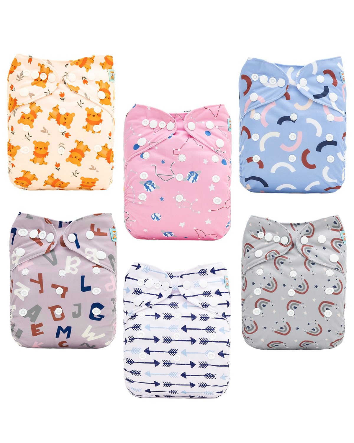 ALVABABY diaper shell with waterproof outer for leak protection and durability