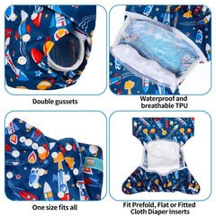 ALVABABY diaper cover close-up showing quality stitching.