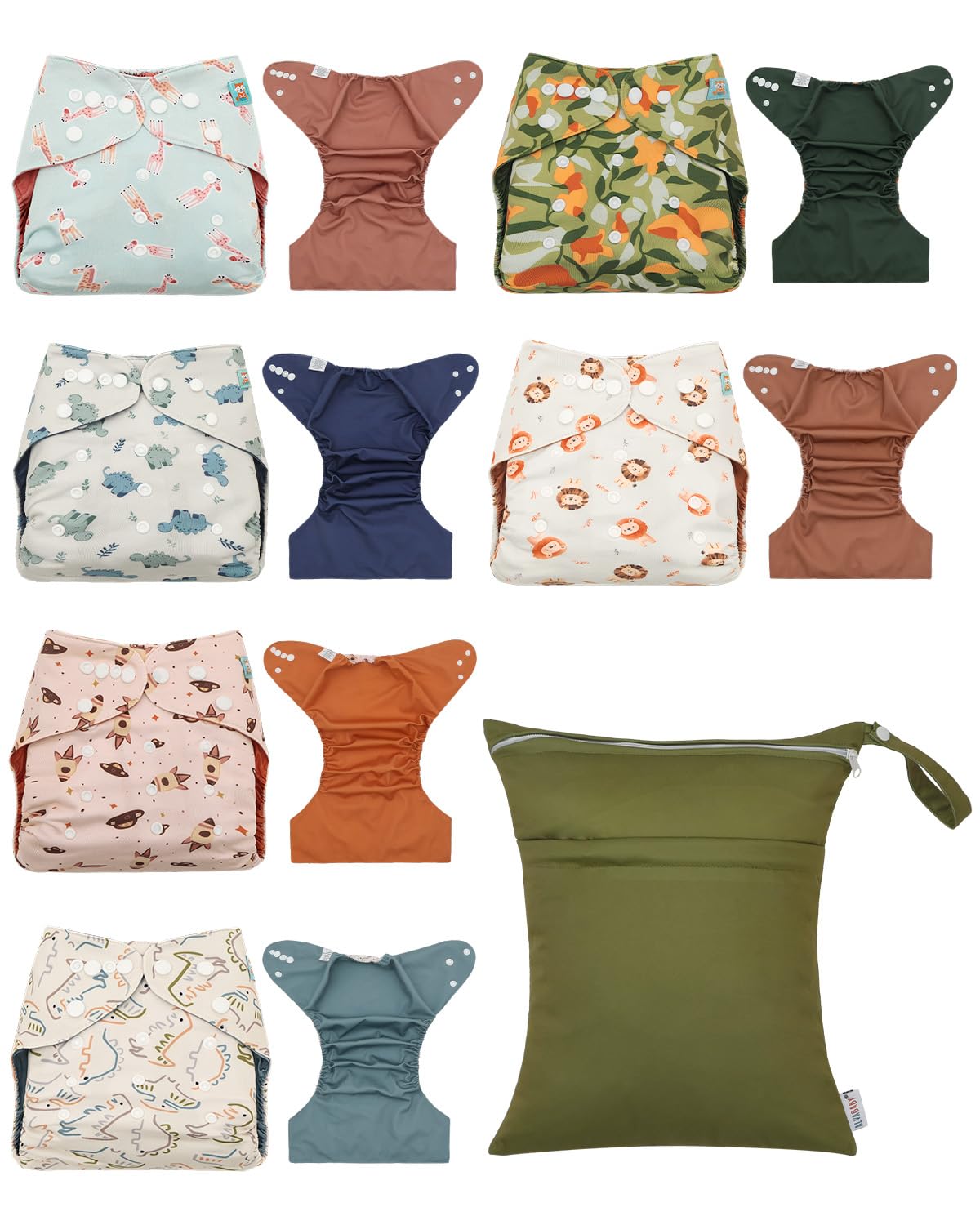 ALVABABY diaper cover with adjustable snaps for a precise fit on growing babies