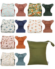 ALVABABY diaper cover with adjustable snaps for a precise fit on growing babies