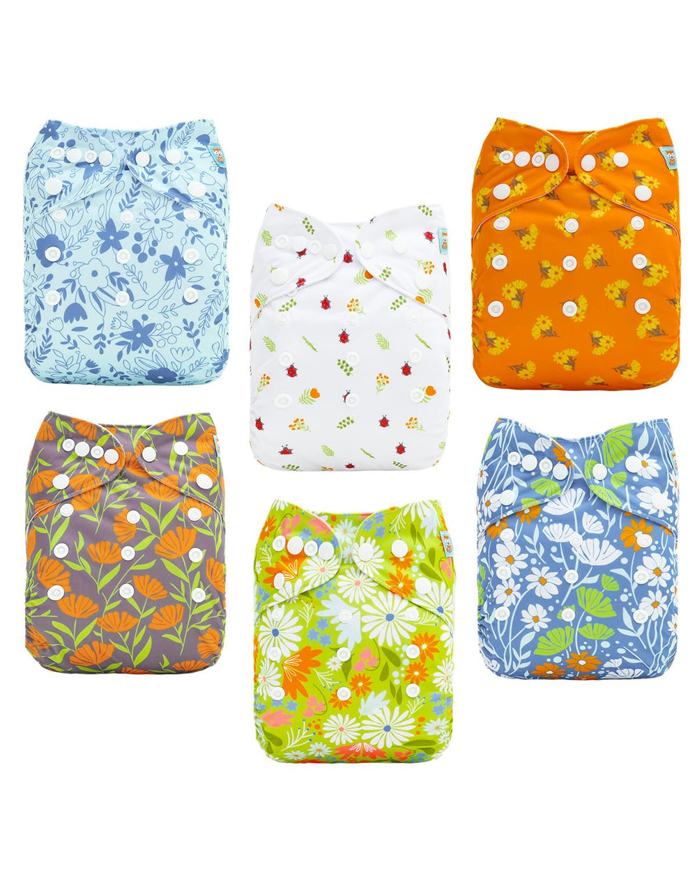 ALVABABY diapers 6-pack—reusable solution for daily diapering and savings.