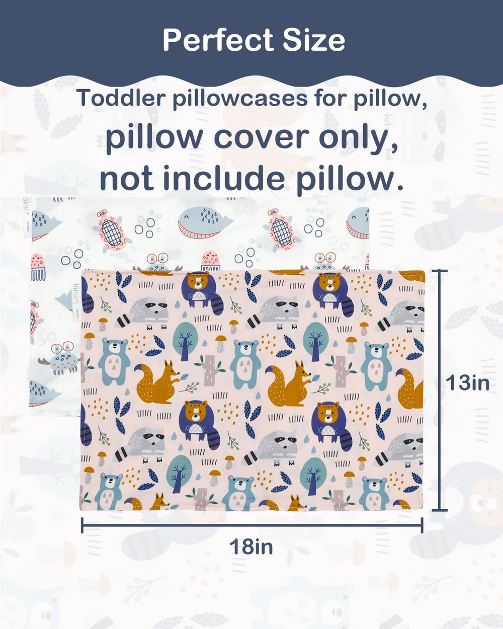 ALVABABY envelope-closure-design pillowcase easy on/off during bedtime.