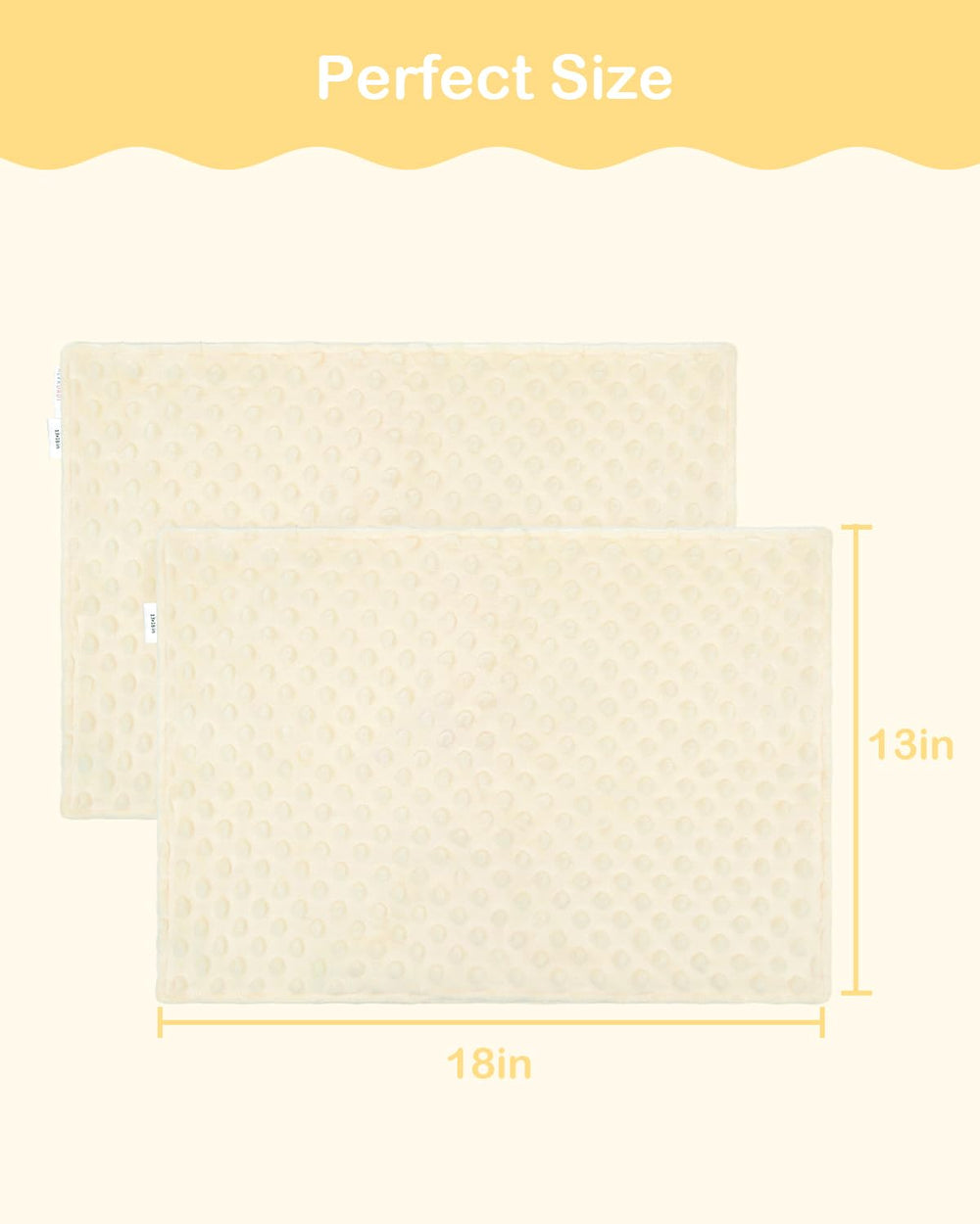 ALVABABY fit 13x18 12x16 pillowcase for versatile toddler pillows.