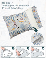 ALVABABY pillowcase fits 13x18 or 12x16 pillows for versatile use.