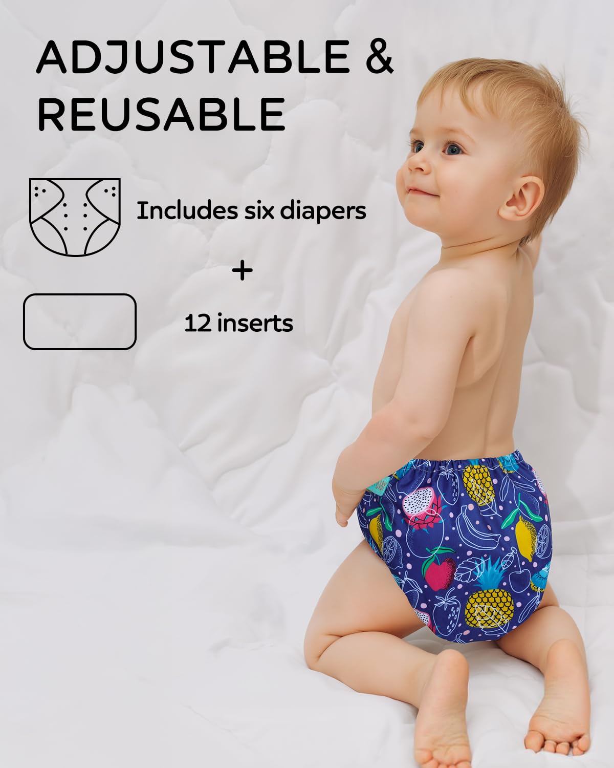ALVABABY hip and crossover snaps prevent wing droop for security