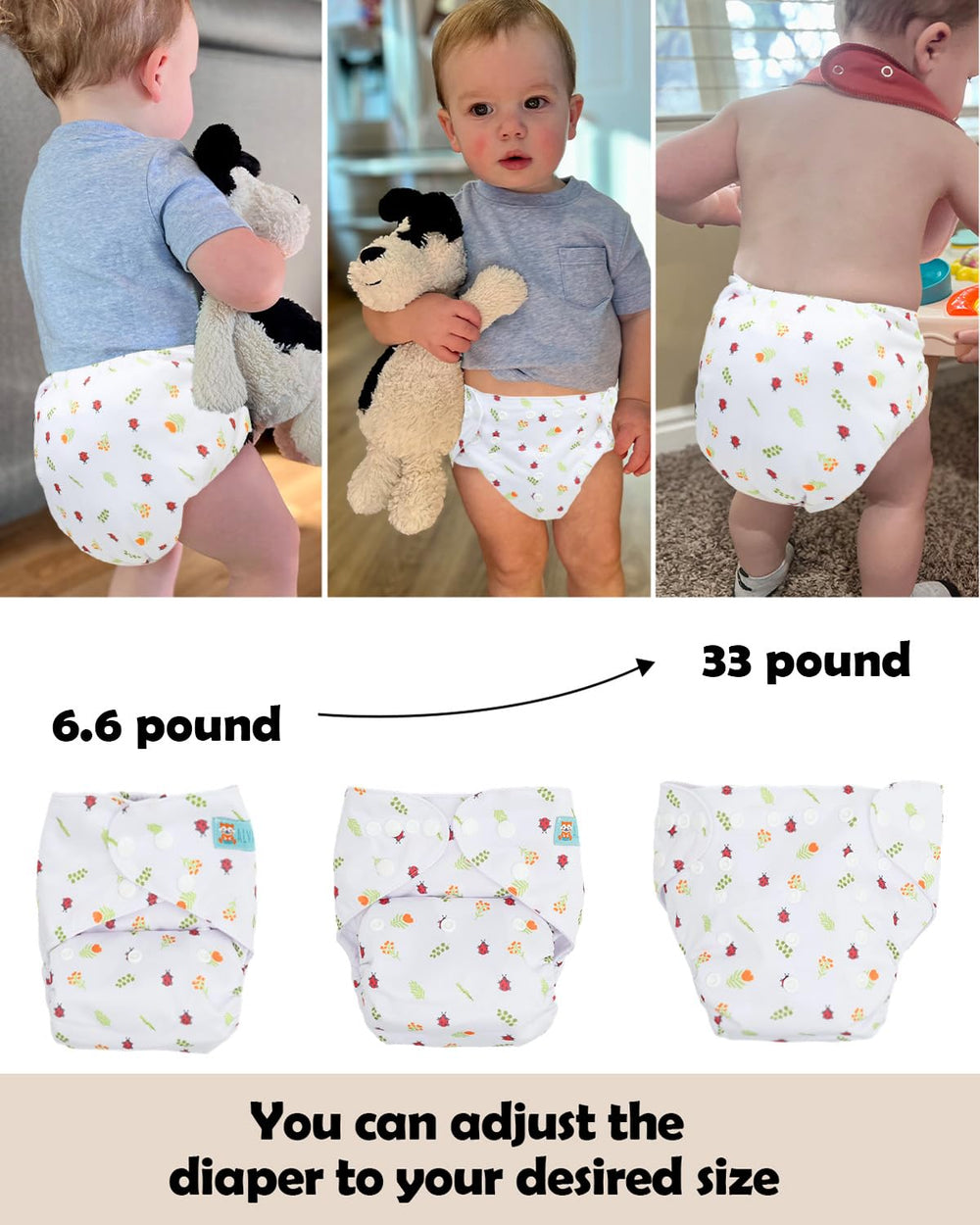 ALVABABY suede inner—soft, moisture-wicking comfort against baby skin.