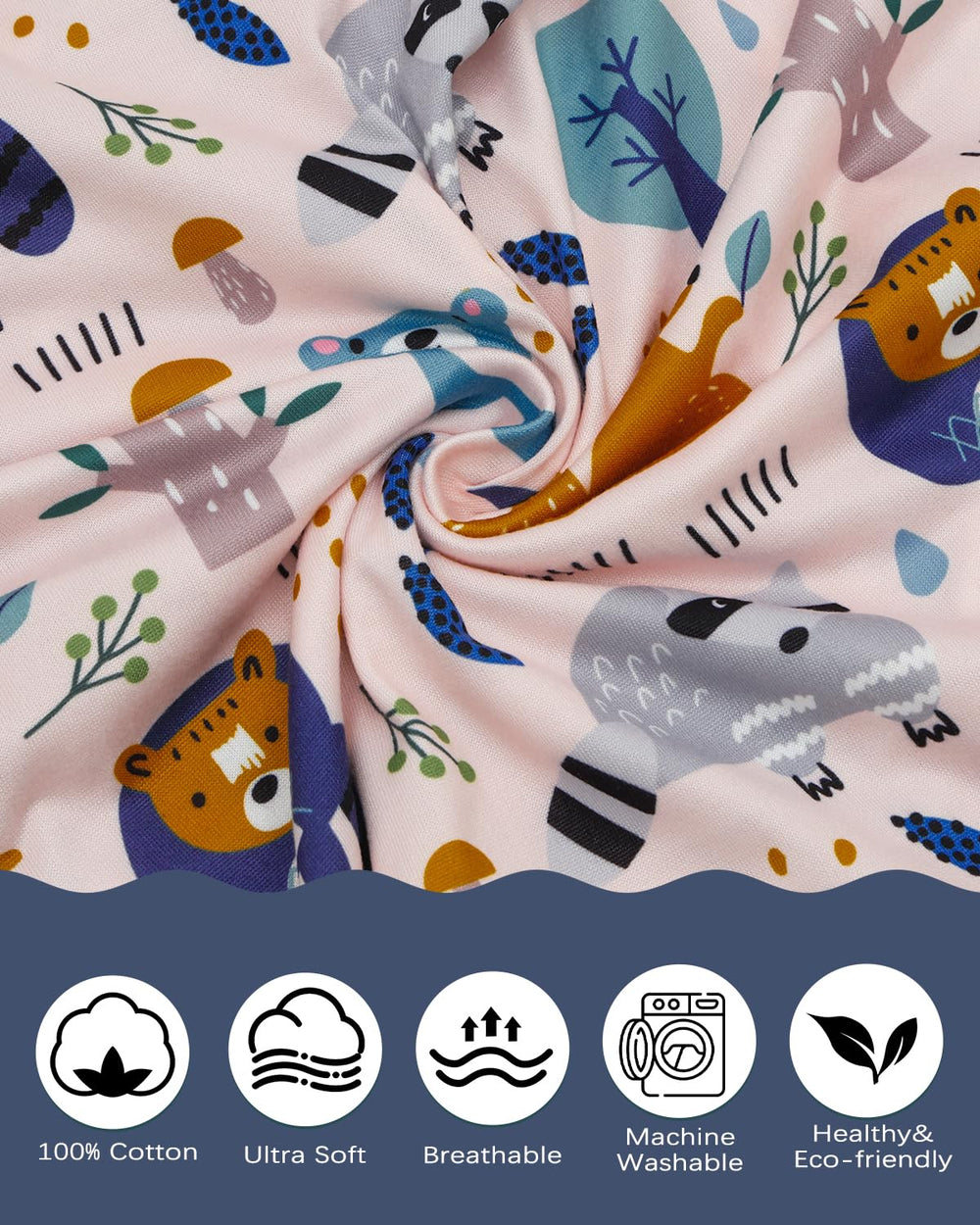 ALVABABY machine-washable pillowcovers for quick cleanup after naps.