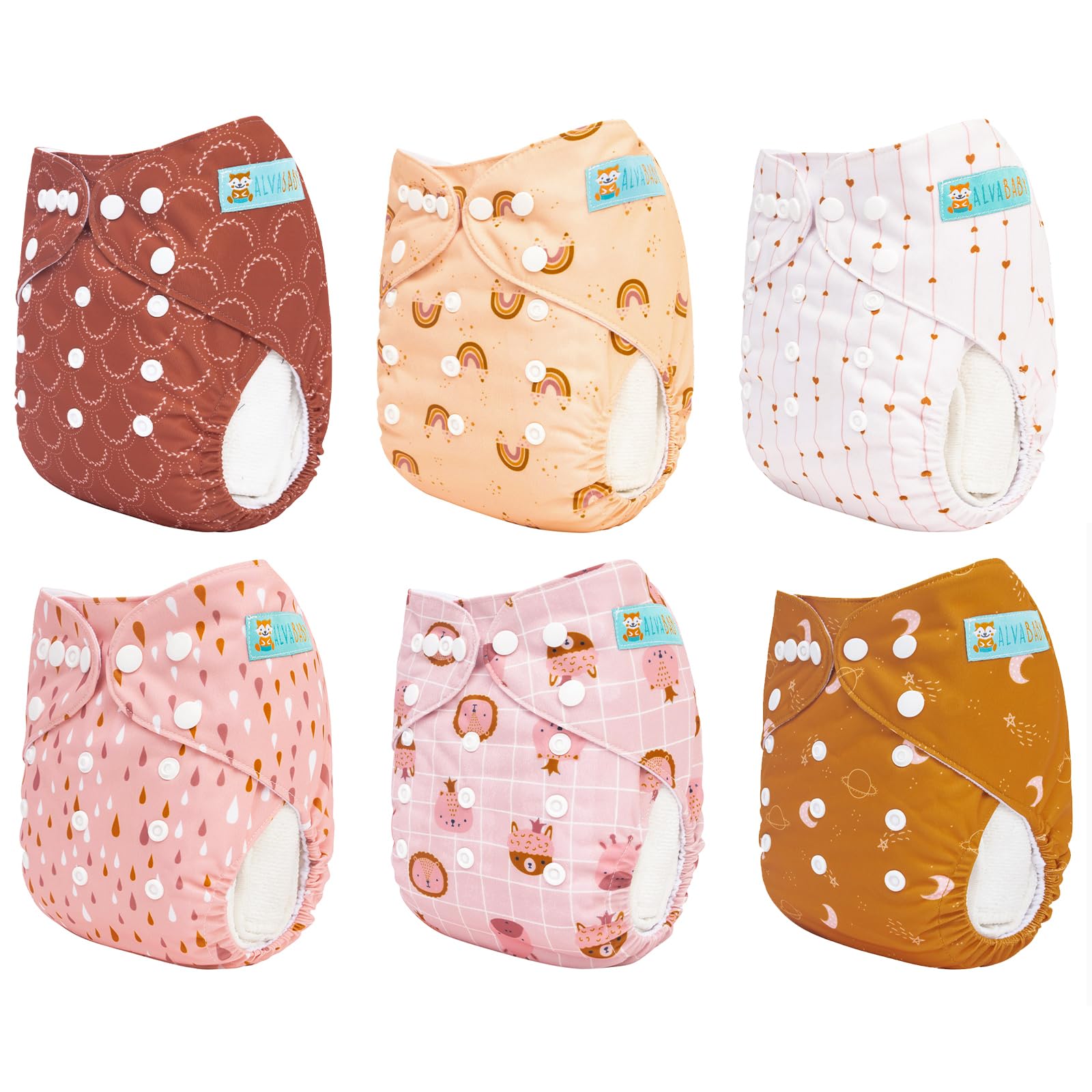 ALVABABY one-size adjustable diaper snaps offer a secure fit as baby grows