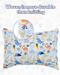 ALVABABY organic cotton pillowcase fits 13x18 pillows with a cozy envelope closure.