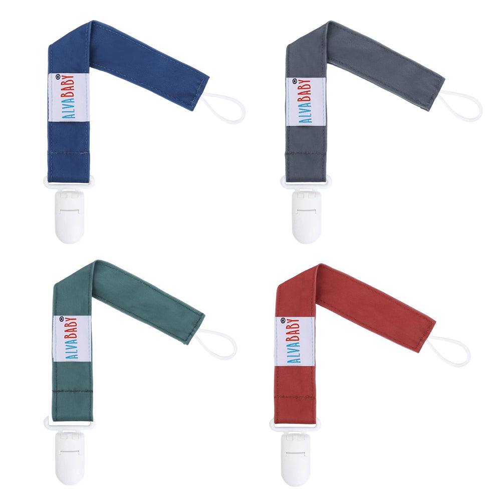 ALVABABY pacifier clips Christmas design festive safeguard against lost paci.