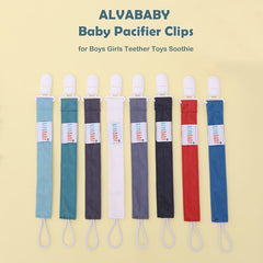 ALVABABY pacifier clips cute animals pattern soothe distractions during walks.