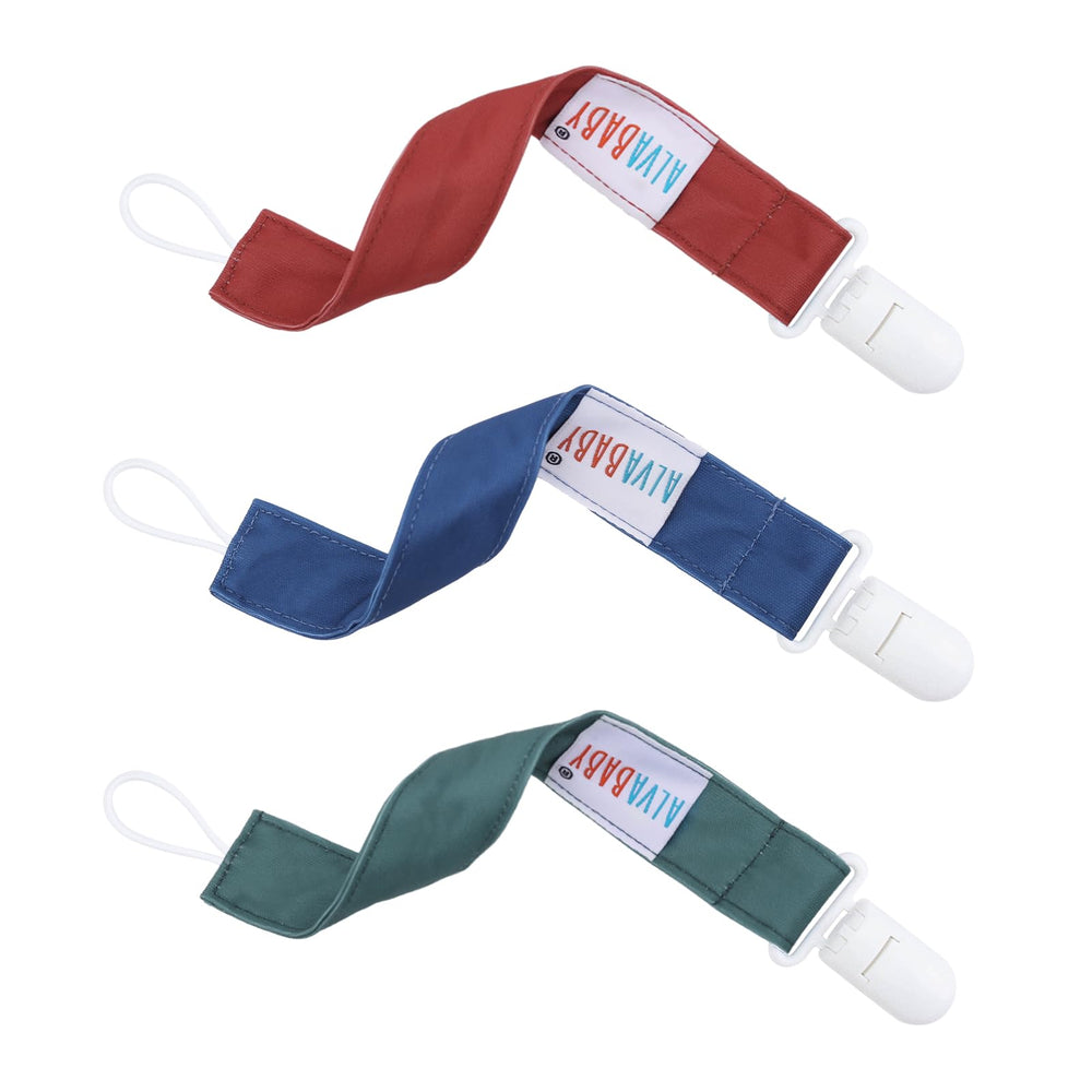 ALVABABY pacifier clips universal clip design fits most pacifiers.