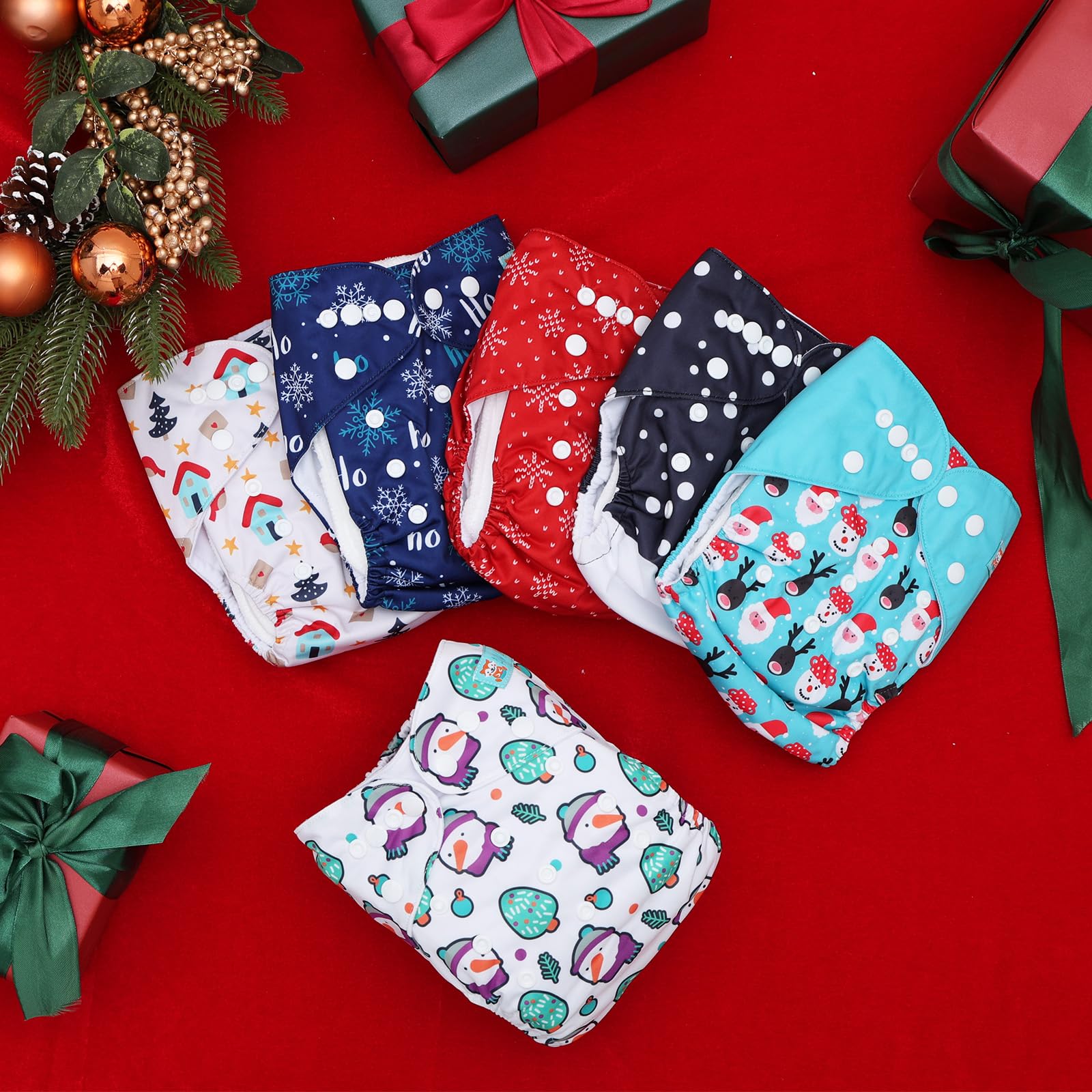 ALVABABY includes six diapers and twelve inserts for ready use