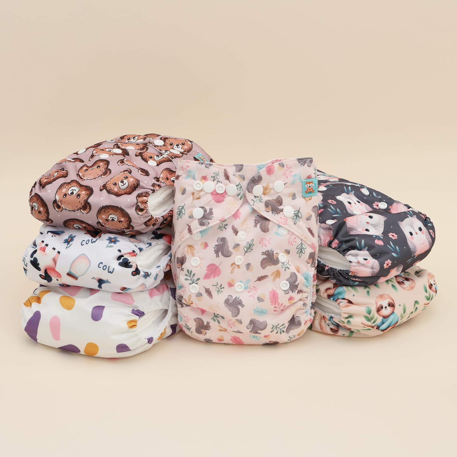 ALVABABY packaging included with six diapers and twelve inserts