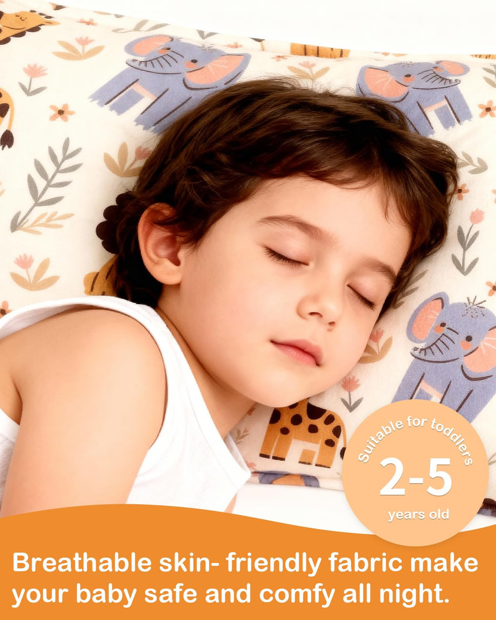ALVABABY two-pack patterned pillowcases protect pillows from dust