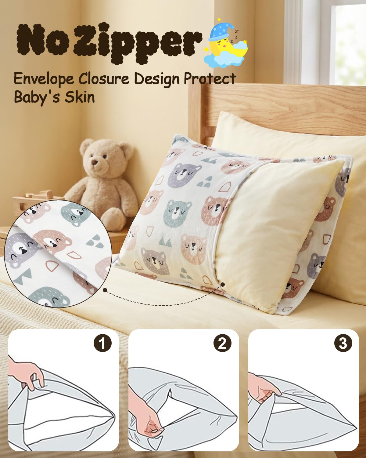 ALVABABY pillowcase is machine and hand washable for easy care.