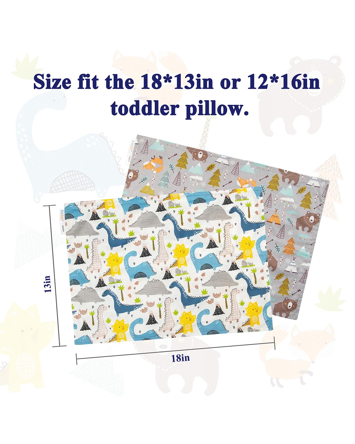 ALVABABY pillowcase with envelope closure protects pillow from dust