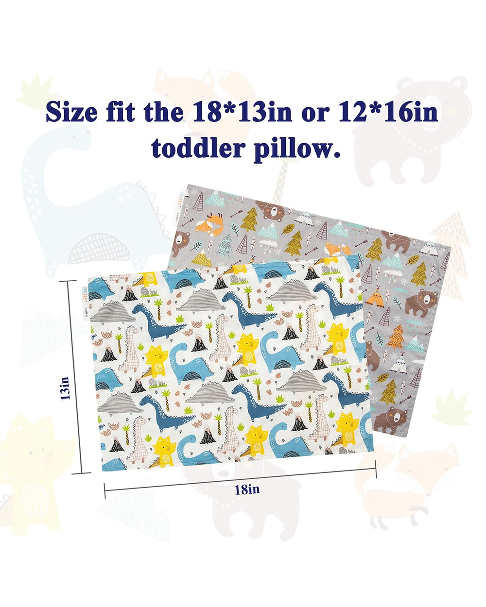 ALVABABY pillowcase with envelope closure protects pillow from dust