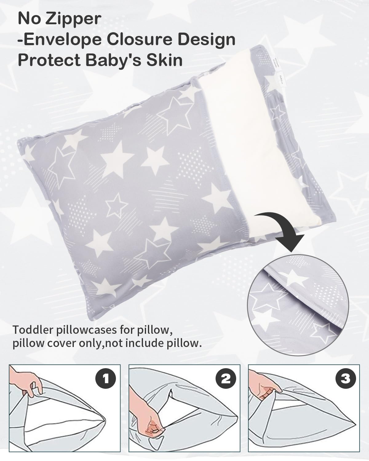 ALVABABY pillowcase fits 13x18 inch pillows and loosely fits 12x16.