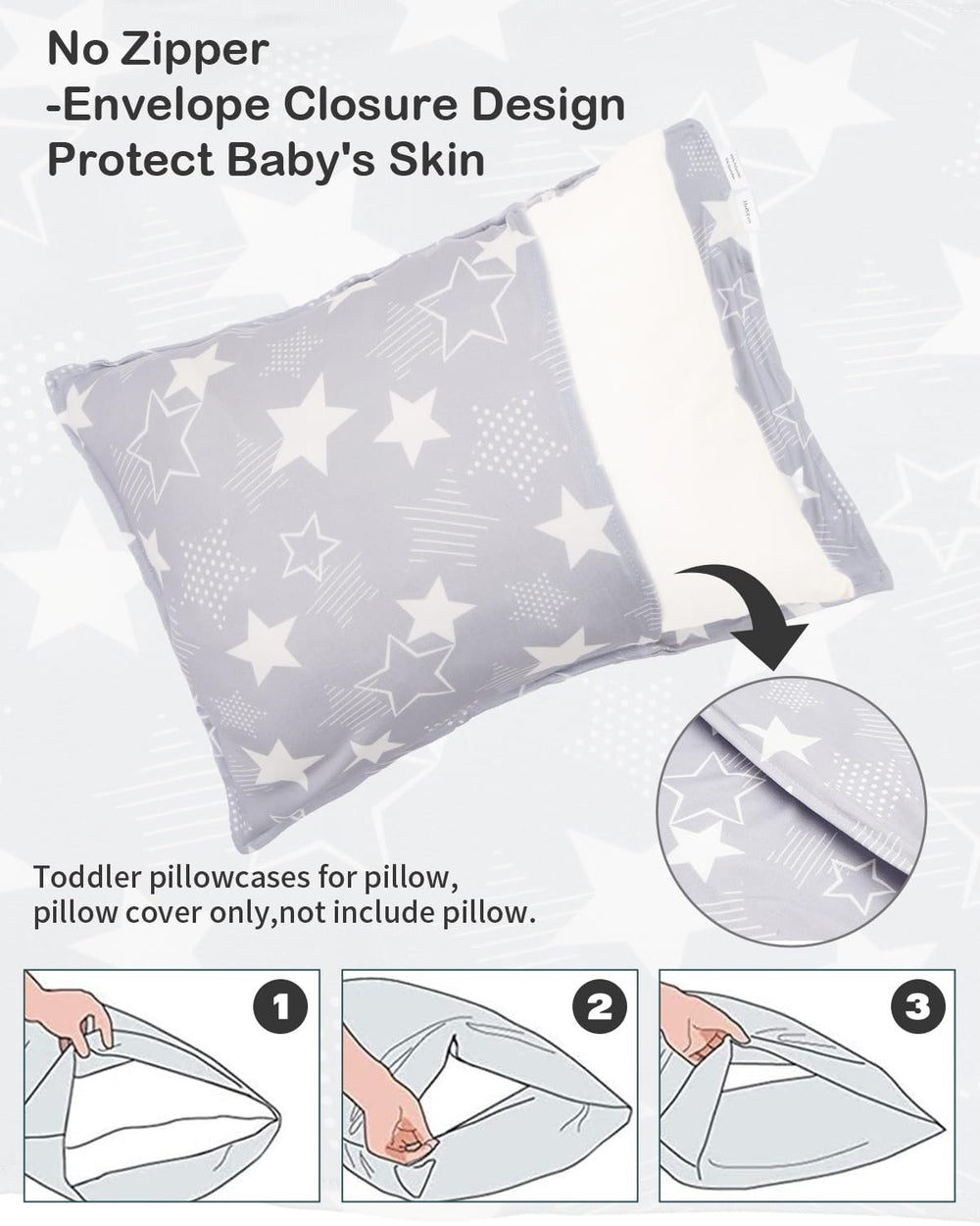 ALVABABY pillowcase fits 13x18 inch pillows and loosely fits 12x16.