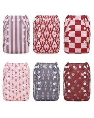 ALVABABY pocket diaper for newborns with adjustable fit and reusable design.