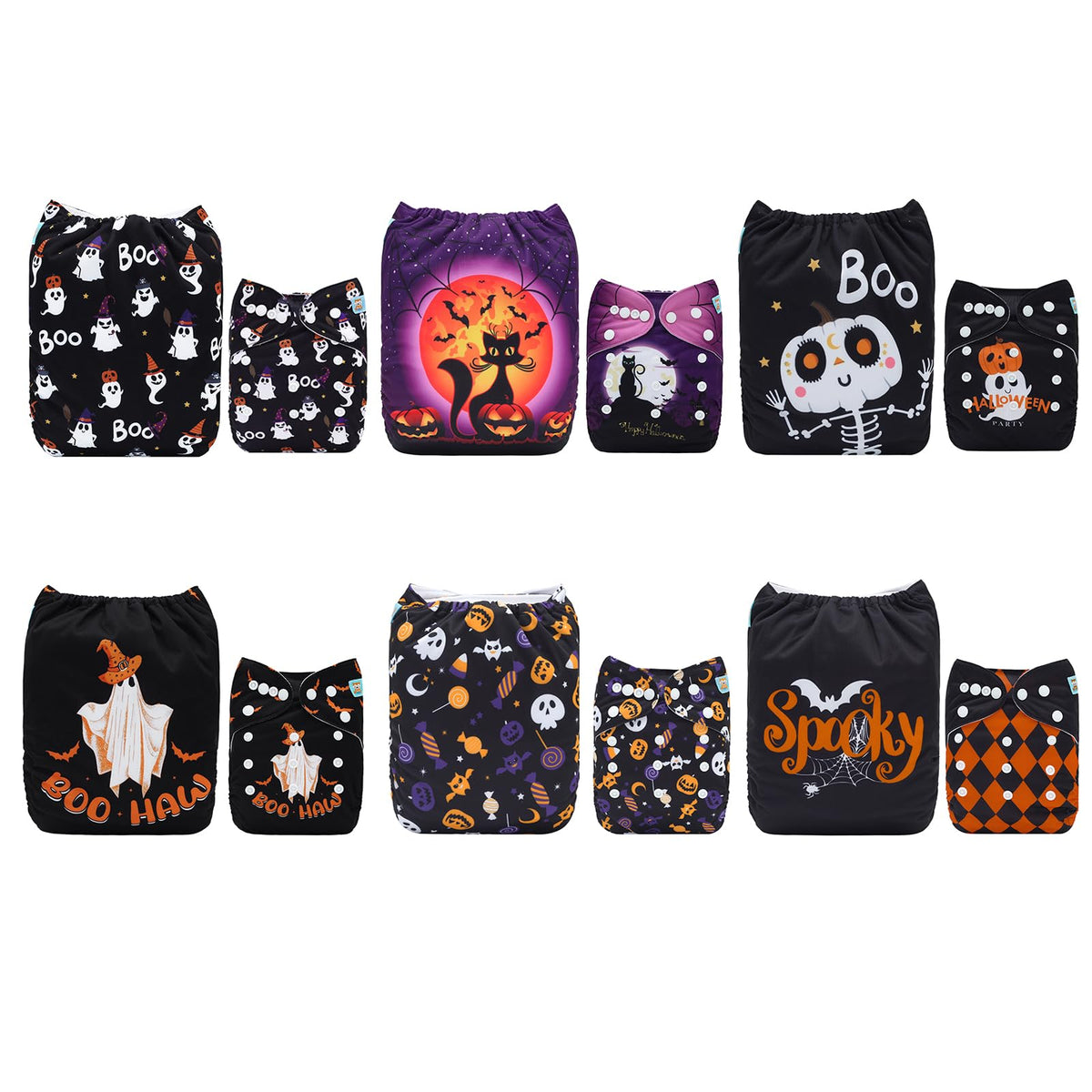 ALVABABY six diapers with twelve inserts for long-lasting reuse and cost efficiency