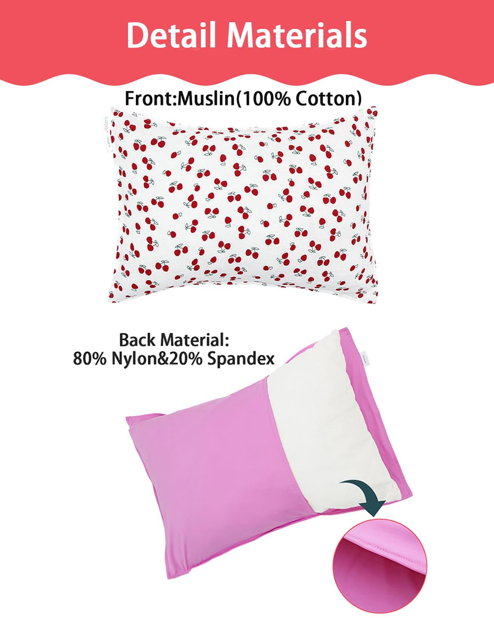 ALVABABY 2-pack pillowcases displayed for convenient replacement during travel
