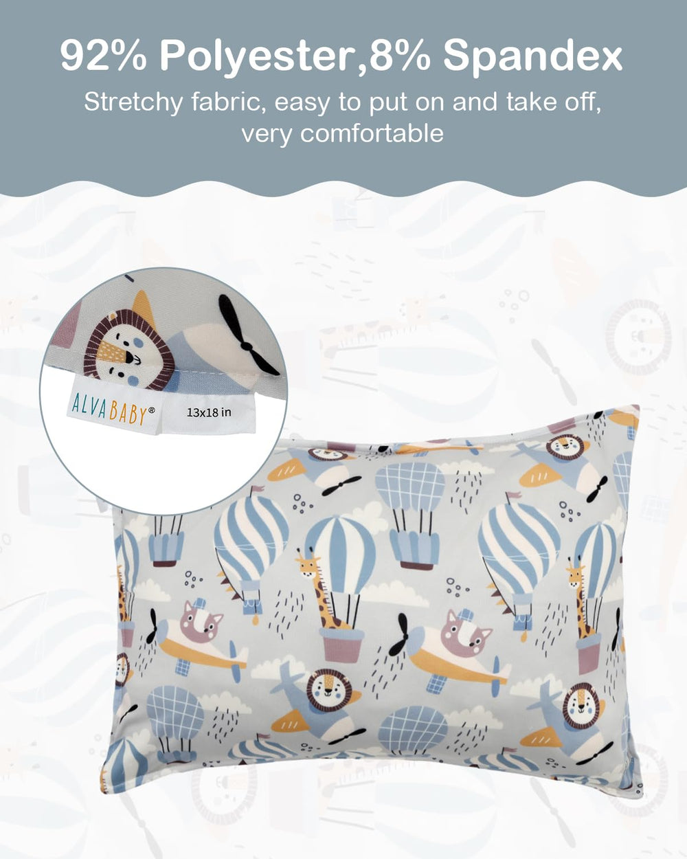 ALVABABY envelope-closure design for easy on/off and tidy bedtime routines.