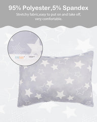 ALVABABY pillow cover with envelope closure for easy on/off.