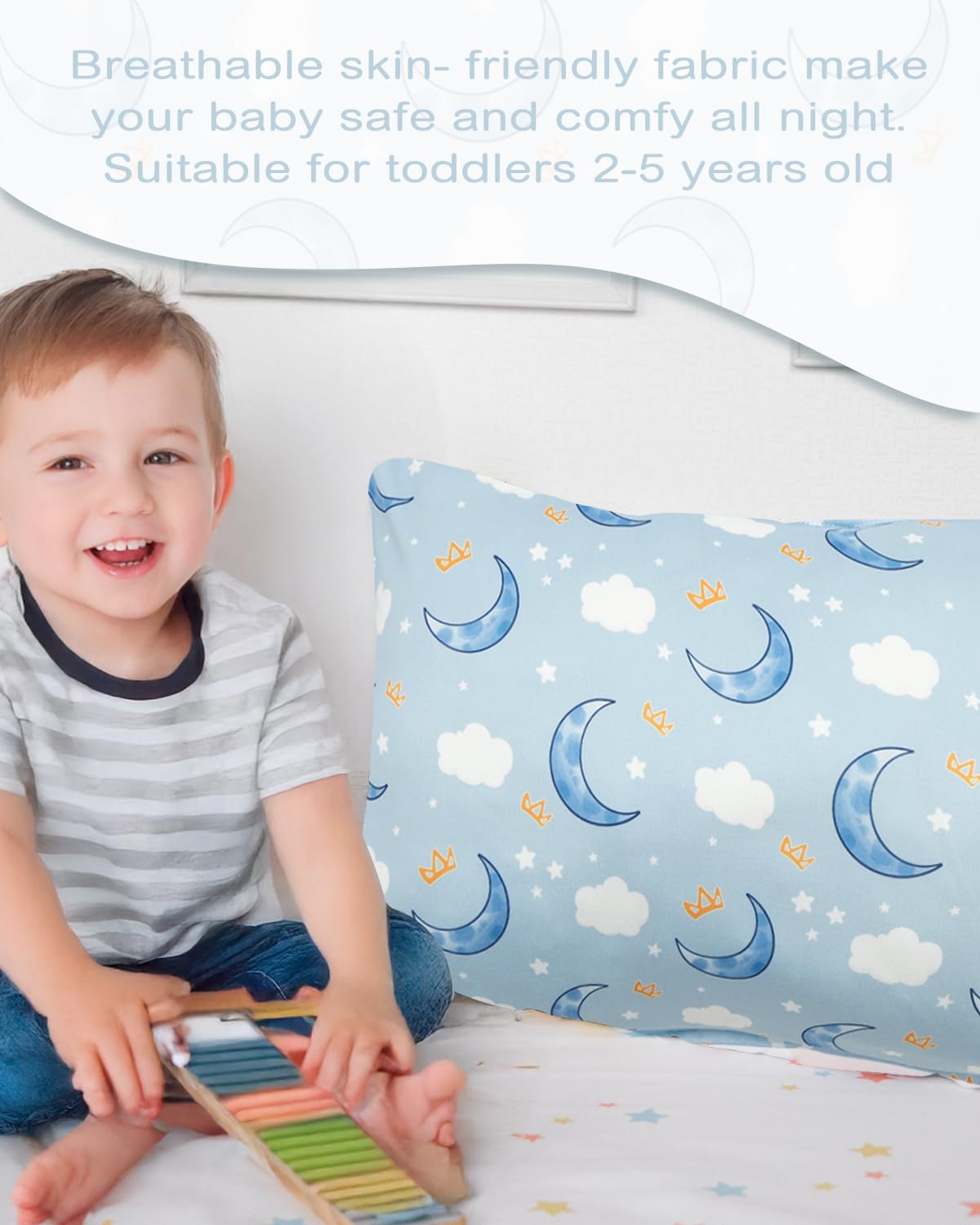 ALVABABY soft breathable fabric enhances comfort during bedtime and naps.