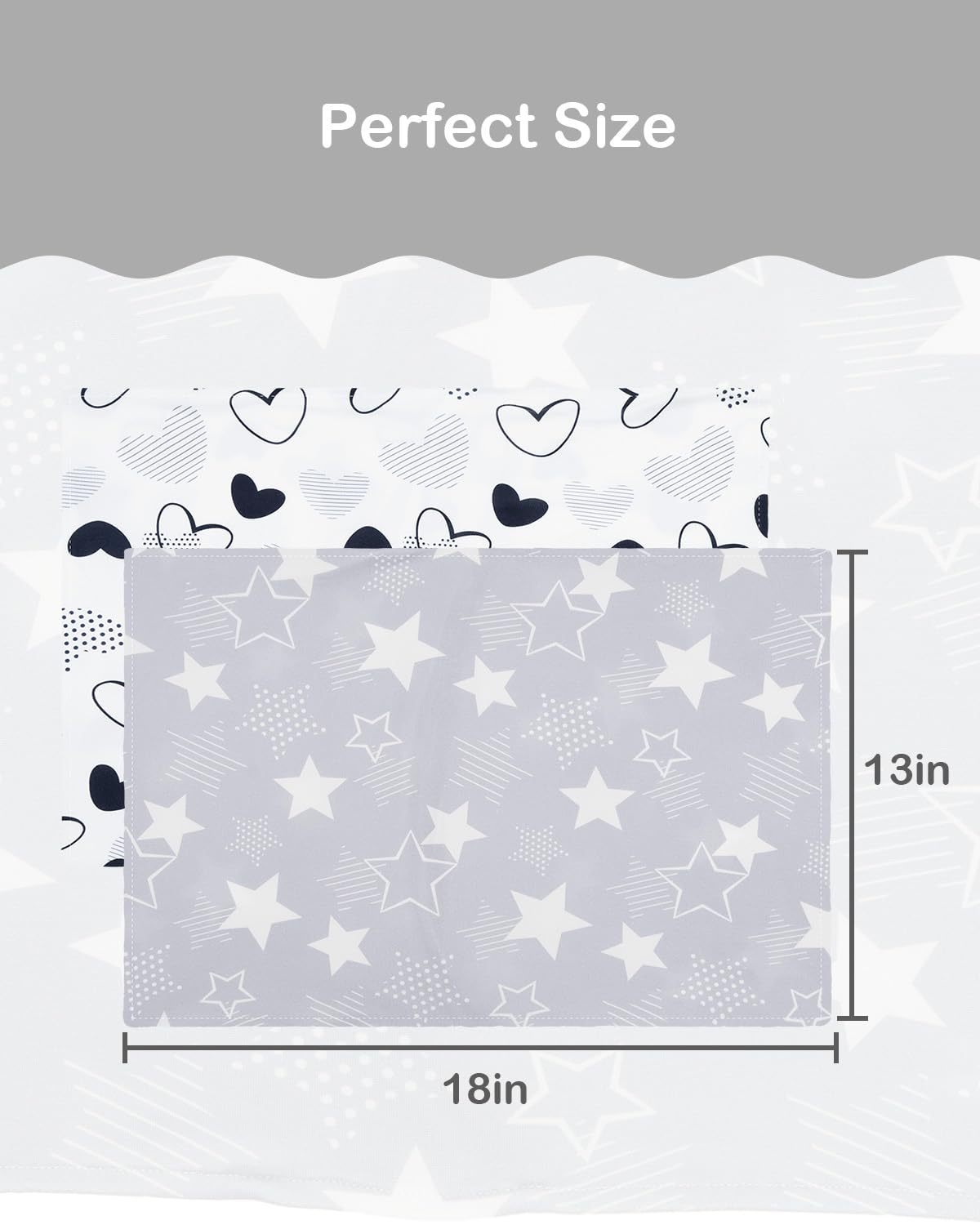 ALVABABY 2-pack pillow covers with playful patterns for kids.