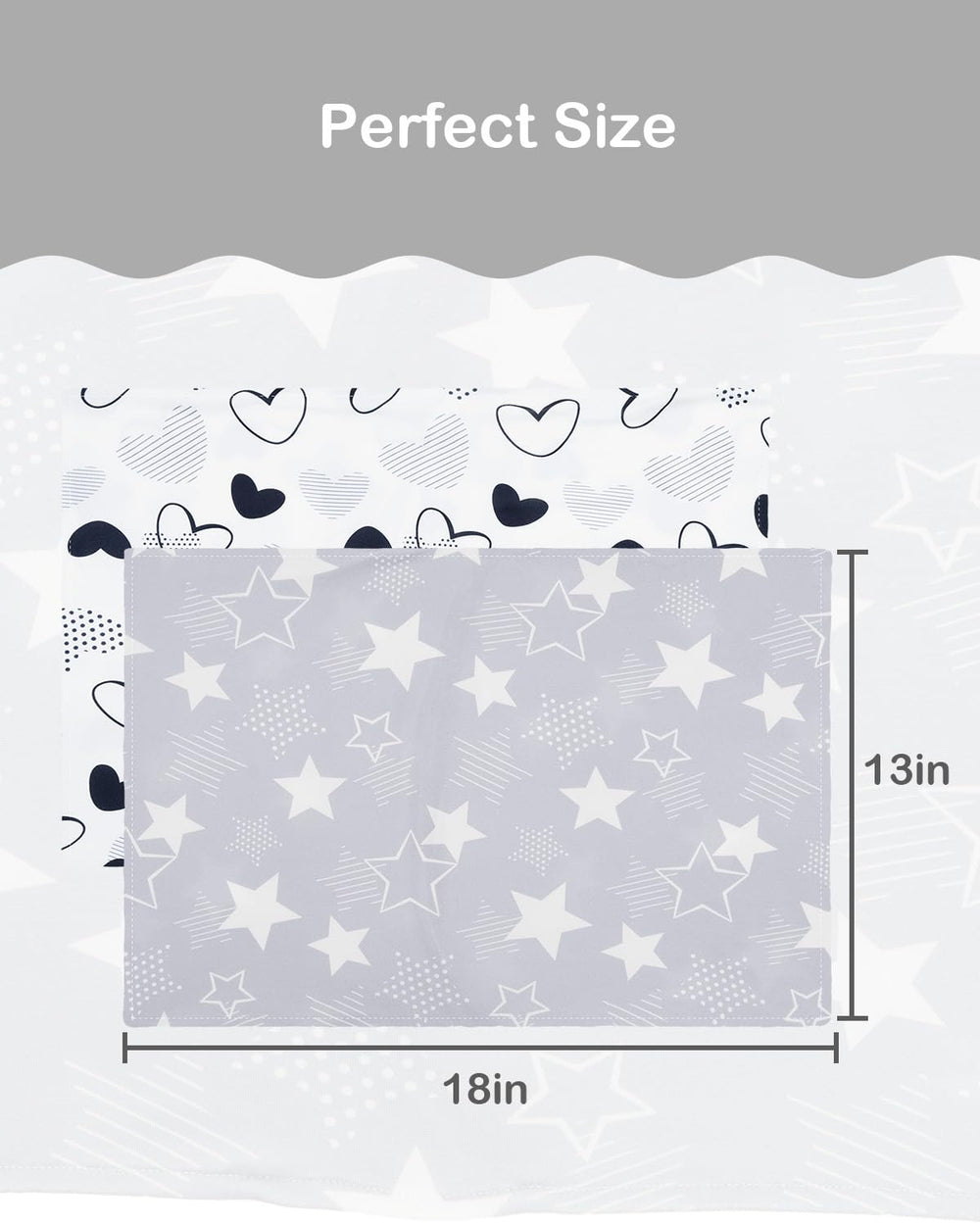 ALVABABY 2-pack pillow covers with playful patterns for kids.