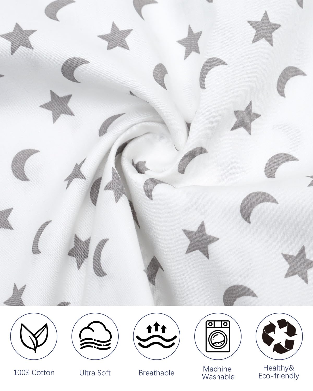 ALVABABY pattern print pillowcase adds fun to toddler bed set