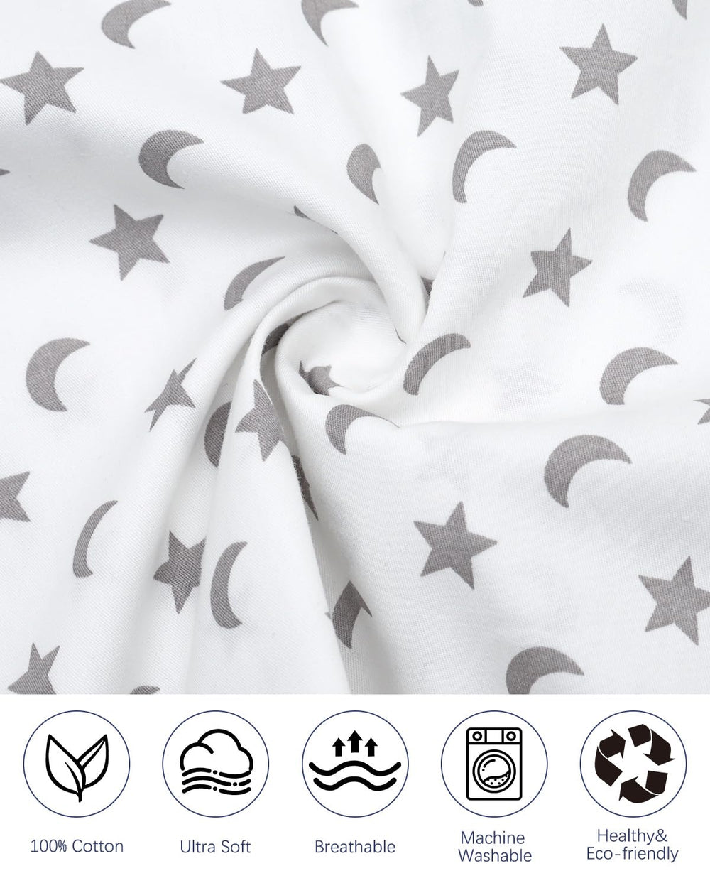 ALVABABY pattern print pillowcase adds fun to toddler bed set