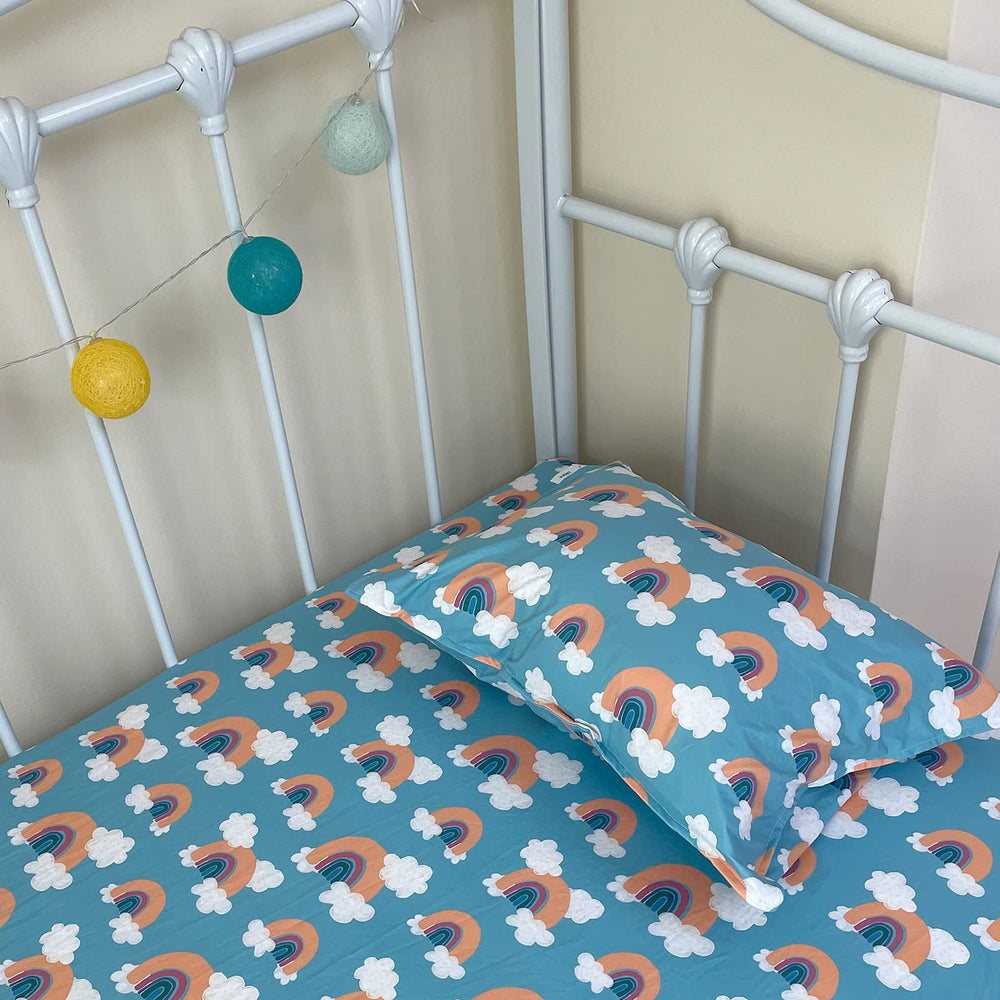 ALVABABY rainbow pattern pillowcase adds playful color to bedding