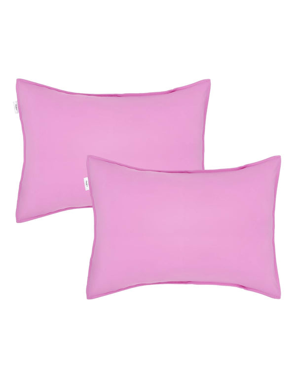 ALVABABY toddler pillowcase pink two-pack, soft stretch fabric for comfy naps.